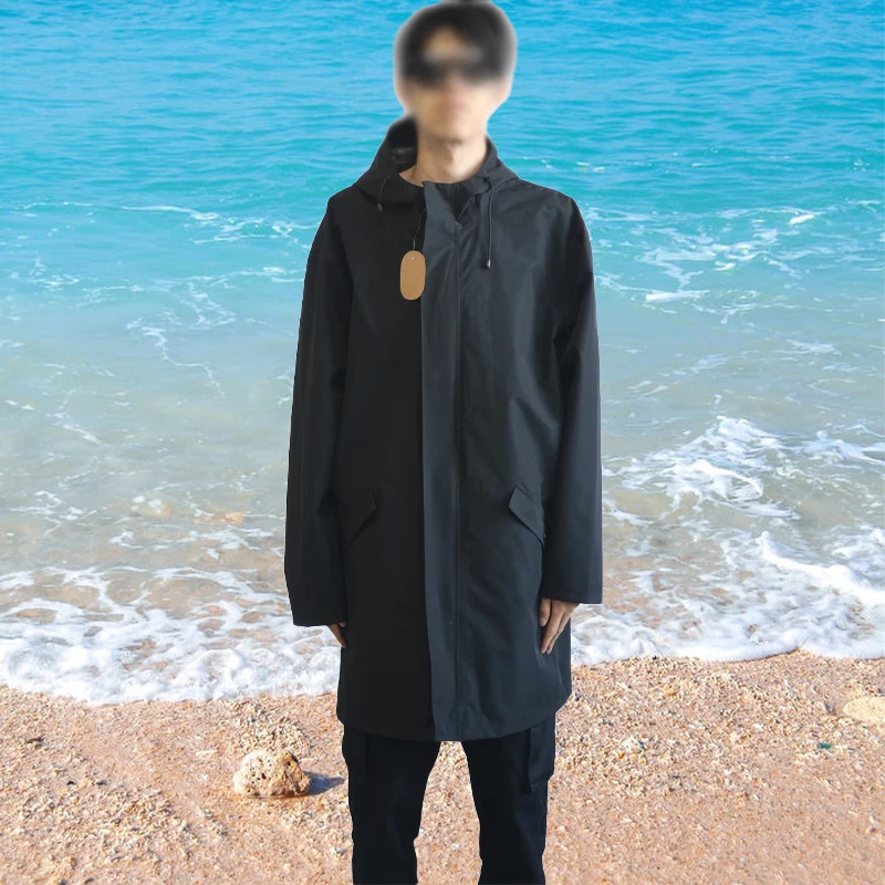Mens Rain Jacket Waterproof with Hooded Hiking Coat Lightweight Windbreaker