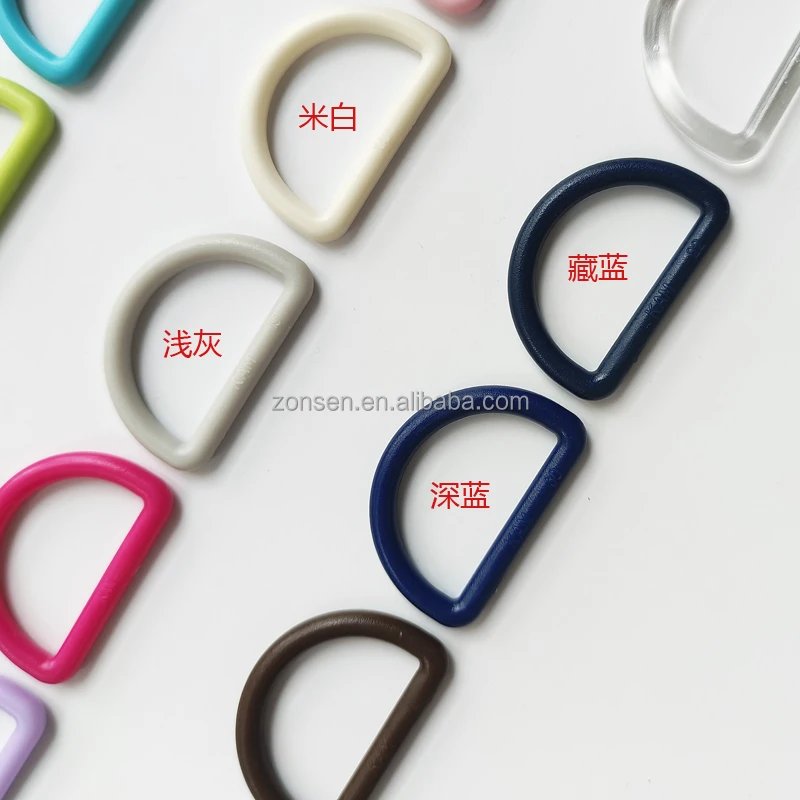 Stocked KAM 25MM Plastic Semi-Circle D Buckle D-shaped Ring Buckle For Backpacks