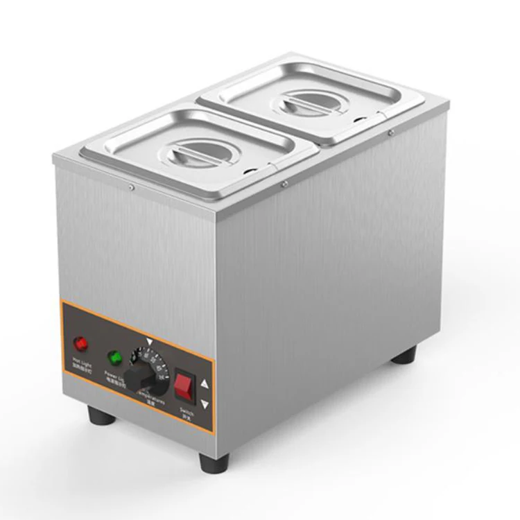 Small Capacity 3.4L Stainless Steel 2 Pots Electric Tempering Chocolate Melting Warmer Machine