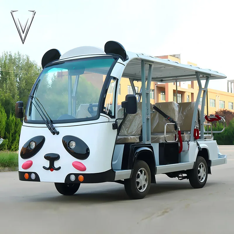 White Seat Bus Nature Park Club Cart 72V 14 Passager Electric 8 Seats Sightseeing Bus Car