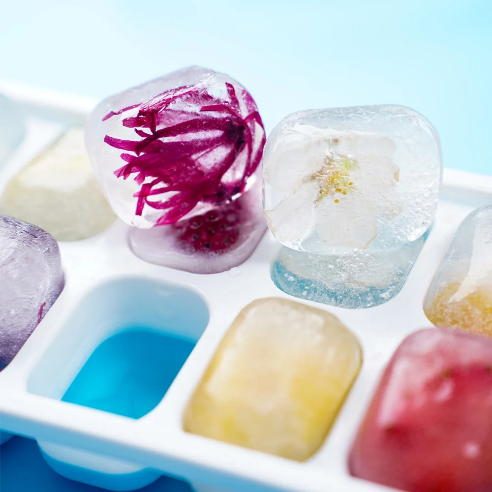 Custom Ice Mold Quality Wholesale Mini Nine Hole 3d Rose Shape Kitchen Mould Silicone Ice Cube Tray