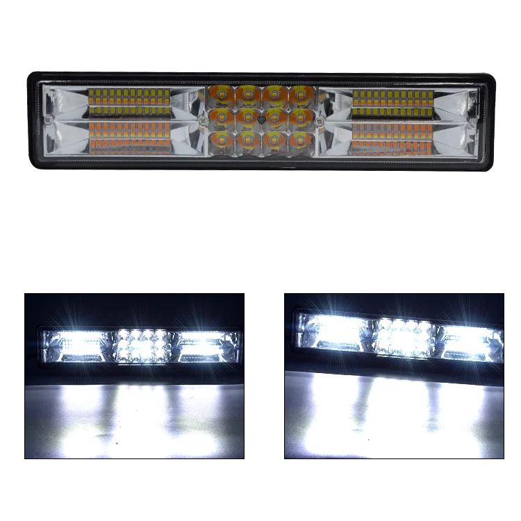 auto part Led Work light Double row white and yellow 18w 180w 72w 120w 240w 288w 300w 6000k led light bar for truck, boat, suv