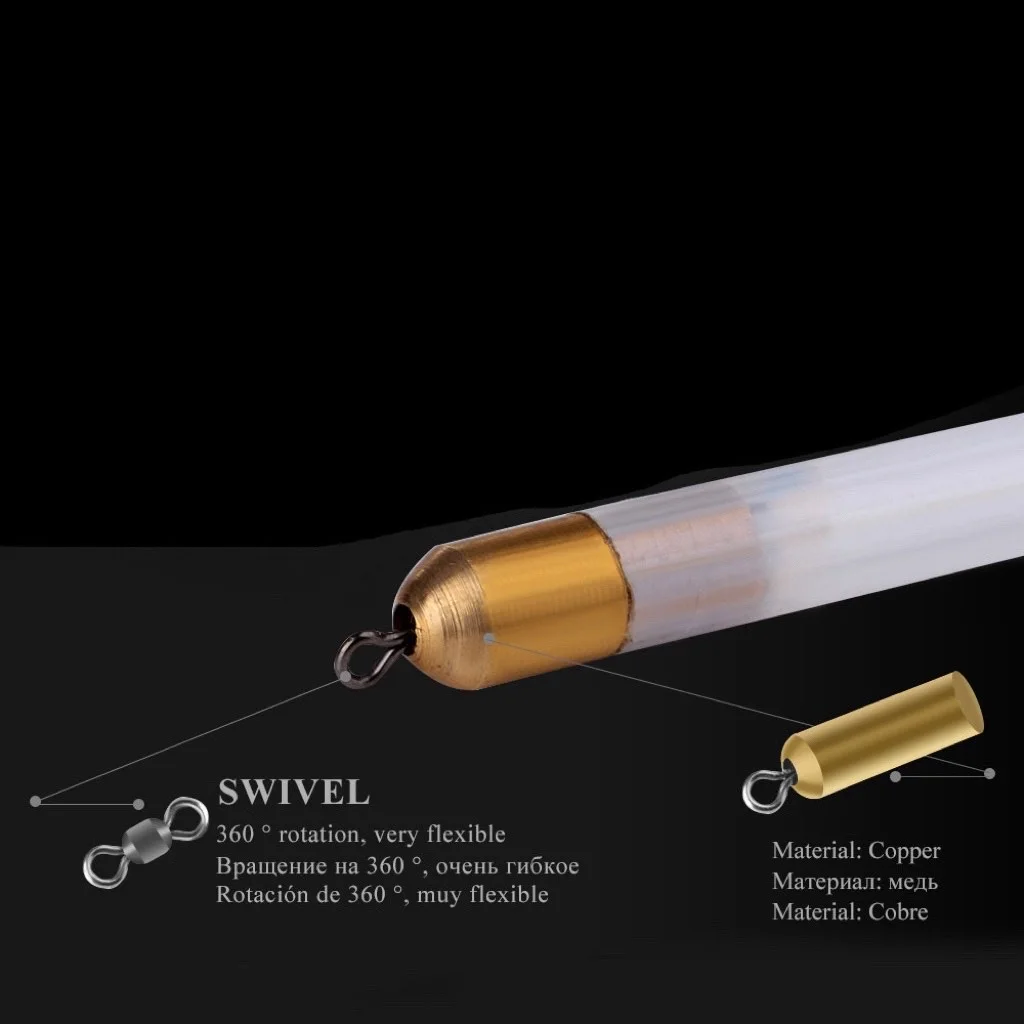 Hollow float plastic floatEye-catching float, transparent float, pearlescent fish float, tube float