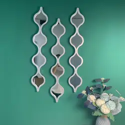 Wall Mirror Big Pack of 3 Modern Luxury Nordic Round Acrylic Living Room Furniture Home Decor Glass Gold Wall Mirror Decorative