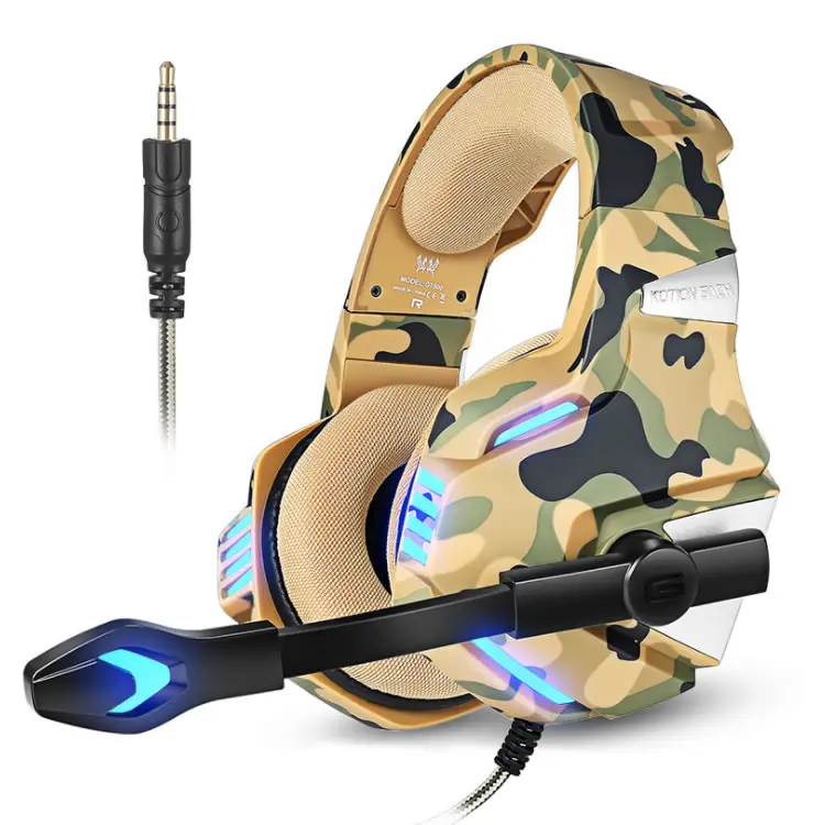 G7500 Camouflage Gaming Headset Pro 50mm Driver Stereo Surround Sound On Ear Headphones with Mic for Xbox One PS4 PC PlayStation