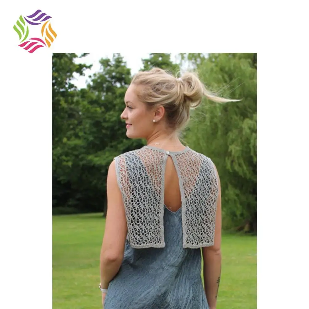 Gray organic eco-friendly 100 linen yarn for hand knititing sweater