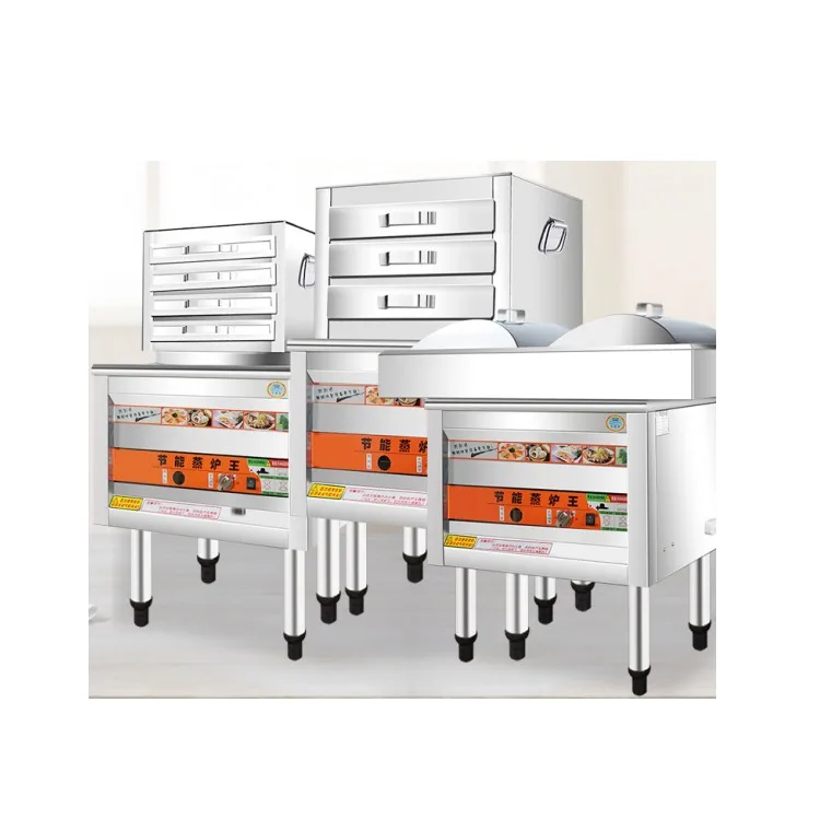 commercial gas large size steam rice roll machine with worktable steamer gas Steamed Vermicelli Roll Gas Rice Rolls Machine