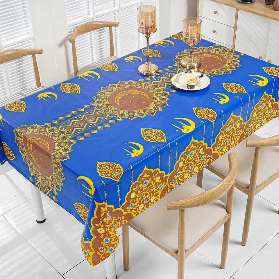 Vinyl Tablecloth Waterproof Oil-Proof PVC Table Cloth Stain-Resistant Wipeable Rectangle or Square Table Cover