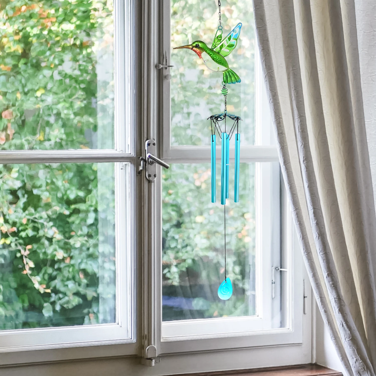 Outdoor hummingbird wind chimes home decoration cute bell pendant holiday gift garden decoration wind chimes