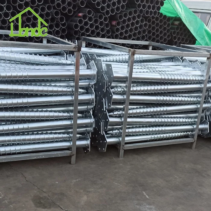 High Quality Screw Pile Driver Ground Screw With Flange Plate Steel Galvanized Beach Umbrella Sand Anchor