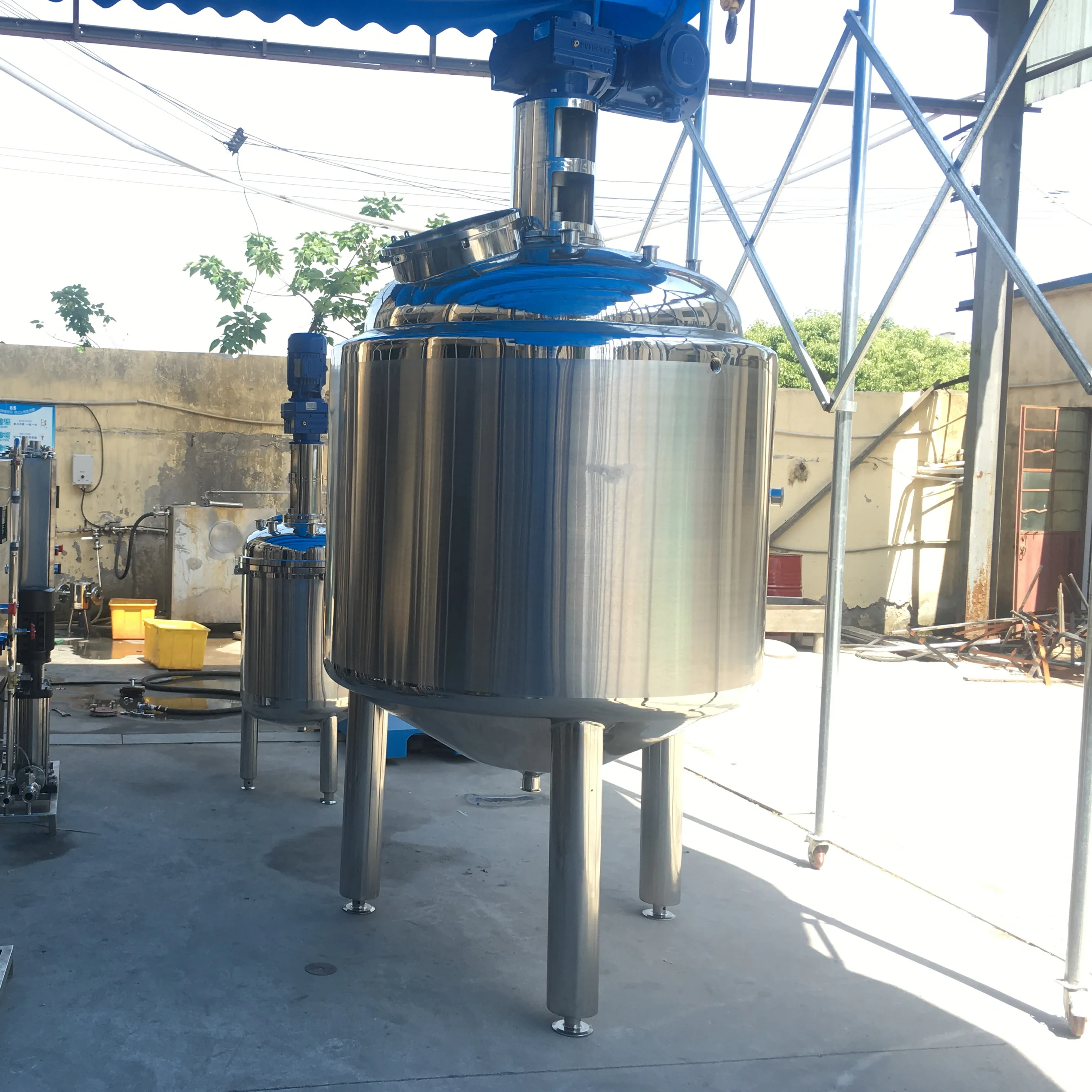 Energy Drinks Mixing Heating Tank With Emulsifier