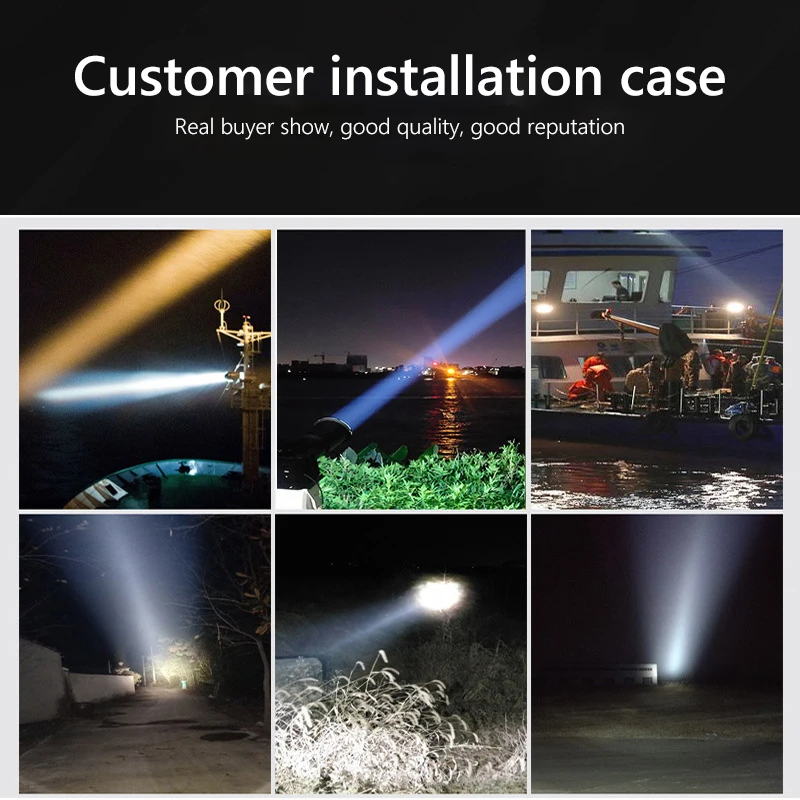 led remote spotlight Waterproof Marine detention center outdoor rotating prison spotlight 150W search light