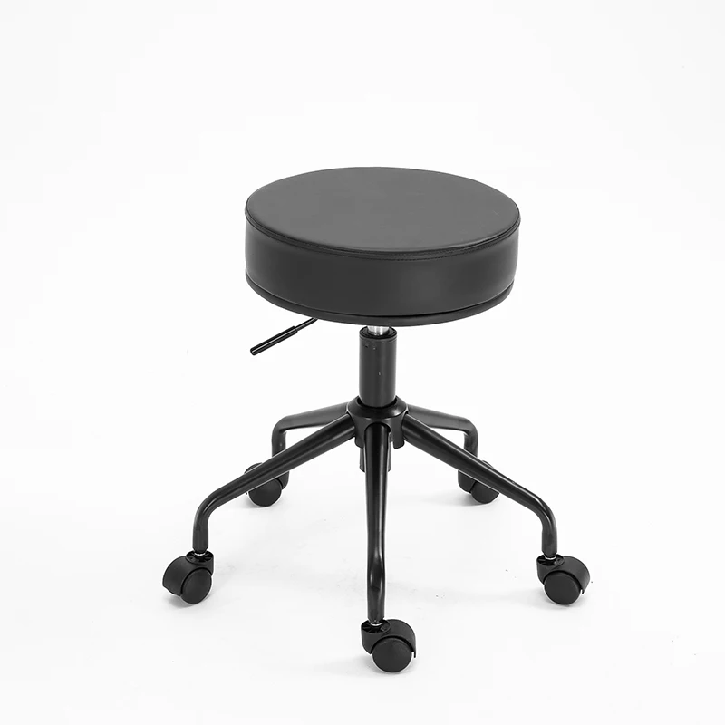 PVC Leather Salon Beauty Furniture Round Massage Stool adjustable