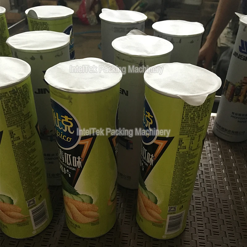 Rotary Type Potato Chips Paper Canister Sealing Can Seaming Machine