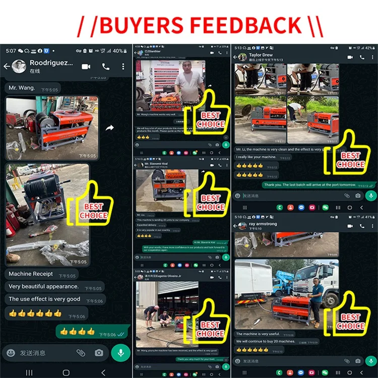 200bar 72lpm Factory Supply High Pressure Cleaner Pipe Cleaner Sewer Cleaning Machine