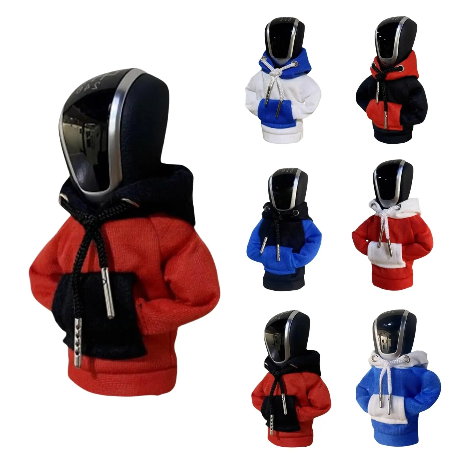 Automotive Interior Accessories Fashionable Hooded Shirt Shift Knobs Mini Hoodie Car Gear Shift Cover