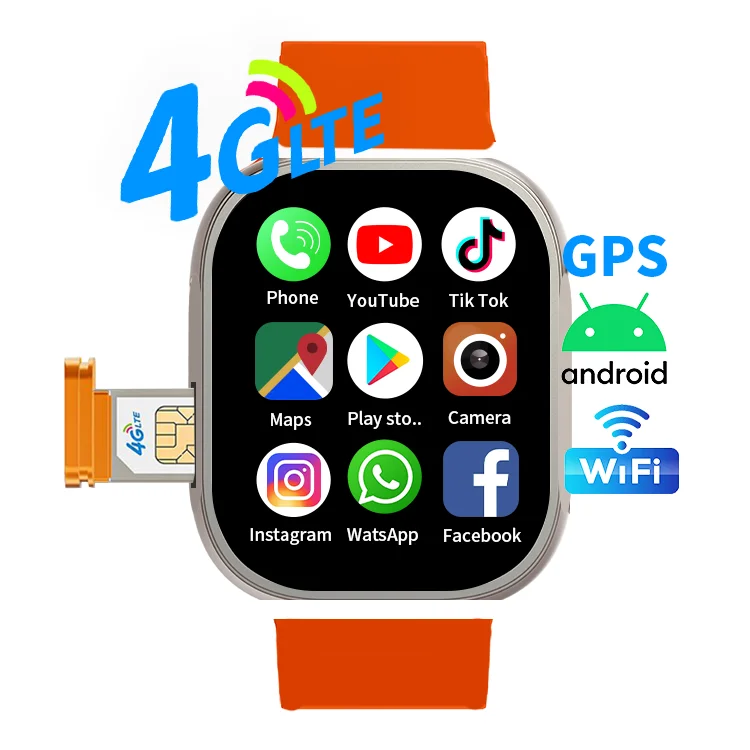 X8 4G Ultra Smart Watch Series 9 Watch 8 App Download Gps Map Wifi 2G 3G Smart Watch Plug Card With Camera Smartwatch