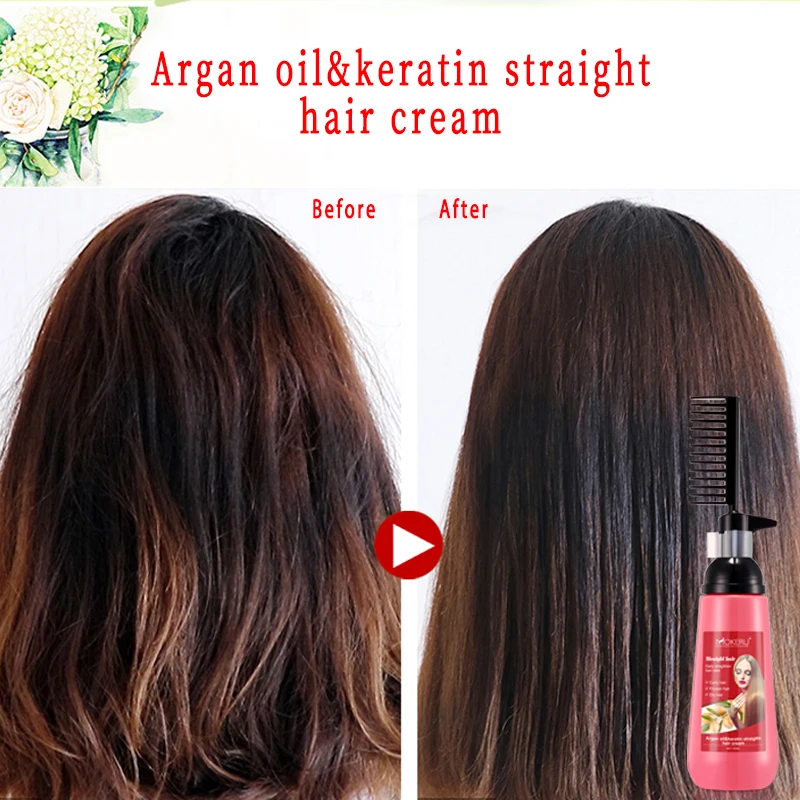 Keratin Hair Straightening Cream Mokeru 150ml No Damage To Hair Fast Smoothing Collagen for Woman Keratin Hair Treatment