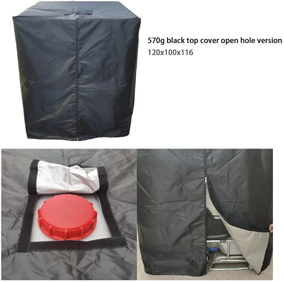 IBC Tote Cover for 275 Gallon (1000L), Outdoor IBC Ton Barrel Rain Barrel Water Tank Protective Cover,210D Oxford  Cover