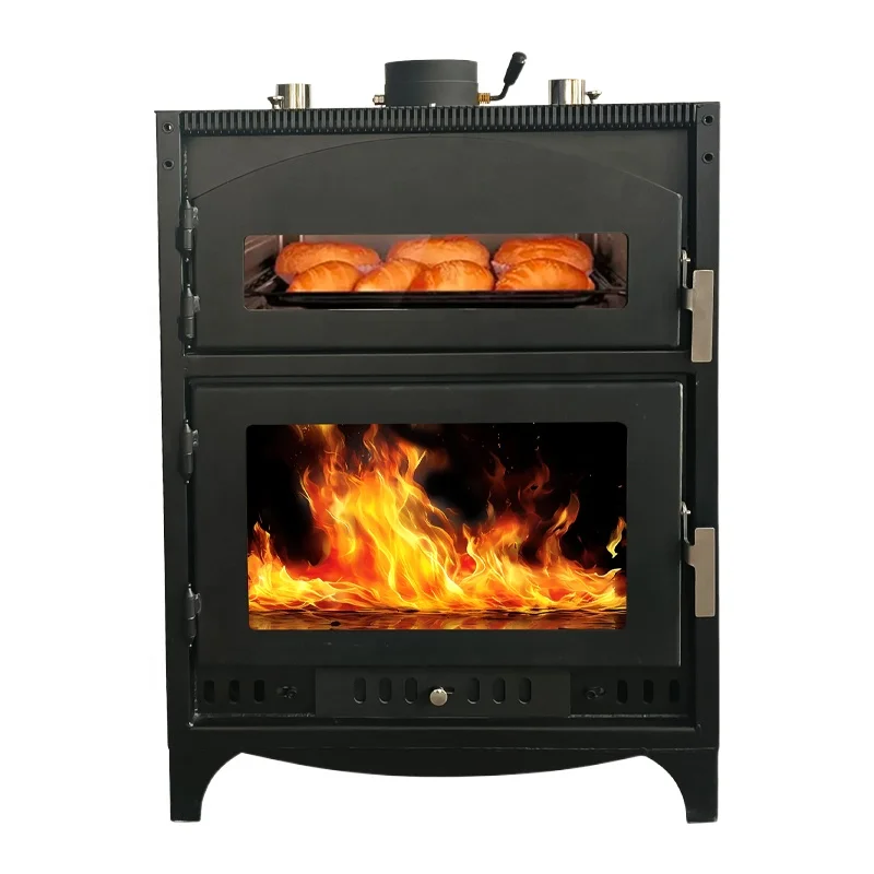 2024 new design wood burn stove with oven and wood heater fireplaces