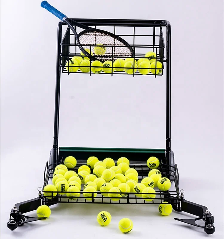Movable Aluminum Alloy Steel Automatic Tennis Ball Picker With Wheels