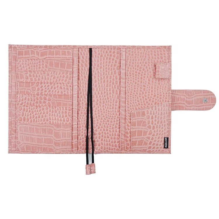 Elegant pink custom PU croco leather a5 printing planner agenda