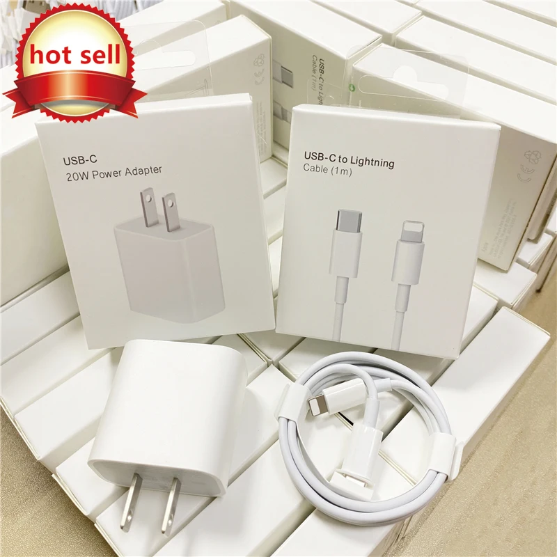 Usb C quick Charger 20w Pd wall Charger Fast Charger cable mobile phone adapter with 1m Usb Cable for iphone13