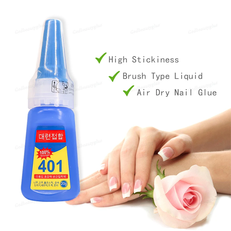 Profession 20g 401 100% Stronger Multifunction High Stickiness Quick Dry Long Lasting Nail Glue