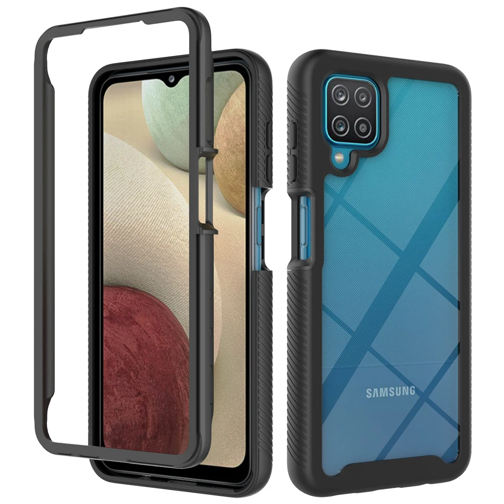 Противоударный чехол для Samsung Galaxy A12 с жестким поликарбонатом чехол-бампер из ТПУ оптовая