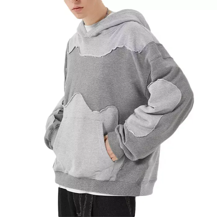 Custom OEM Custom High Quality Casual Men Clothing Plus Size Terry Towel Cotton Fabric Letter Printing 3D Embossed Effect Hoodie