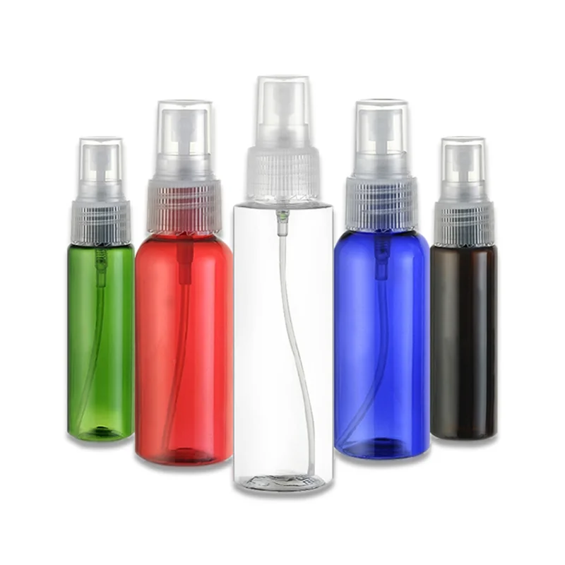 10ml 30ml 50ml 100ml 200ml Travel Recycled Cosmetic Mist Spray Bottle Round Mini PET Plastic Spray Bottle Hot sale products