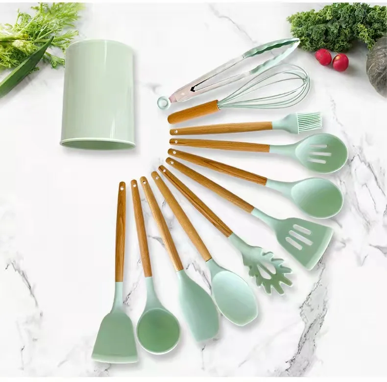 Masterclass premium home kitchen cookware sets 12-piece kitchenware sets silicone spatula cooking shovel spoon kitchen utensils