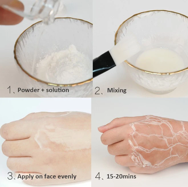 OEM Professional Spa Skin Collagen Peptides Face Mask Lifting Tightening Contouring Zombie Face Powder Mask