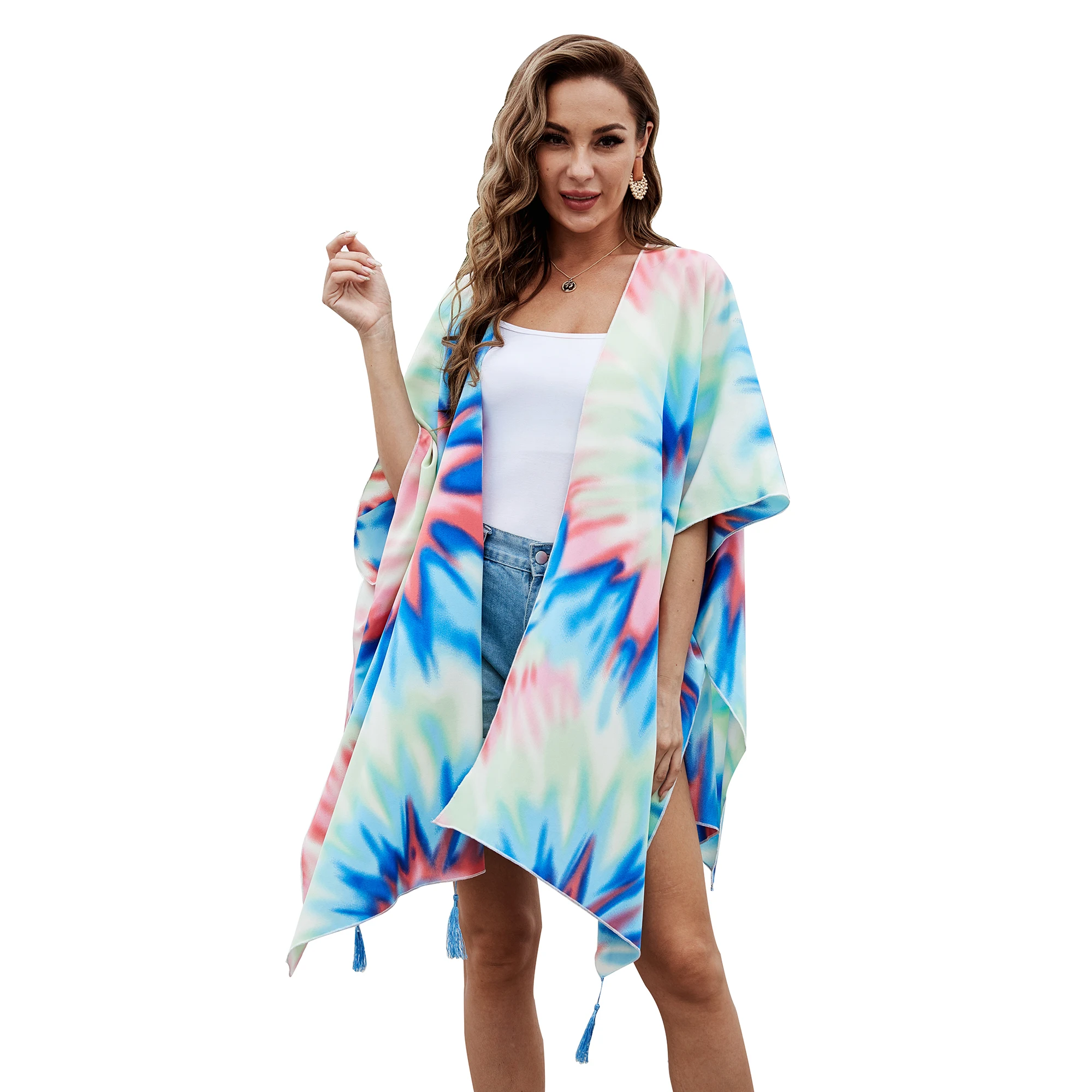 Летние красивые сандалии с цветочным узором; Ультрафиолетового варенка синего цвета с вышивкой Зонт средней длины, женская летняя обувь с принтом солнцезащитное покрытие рубашка