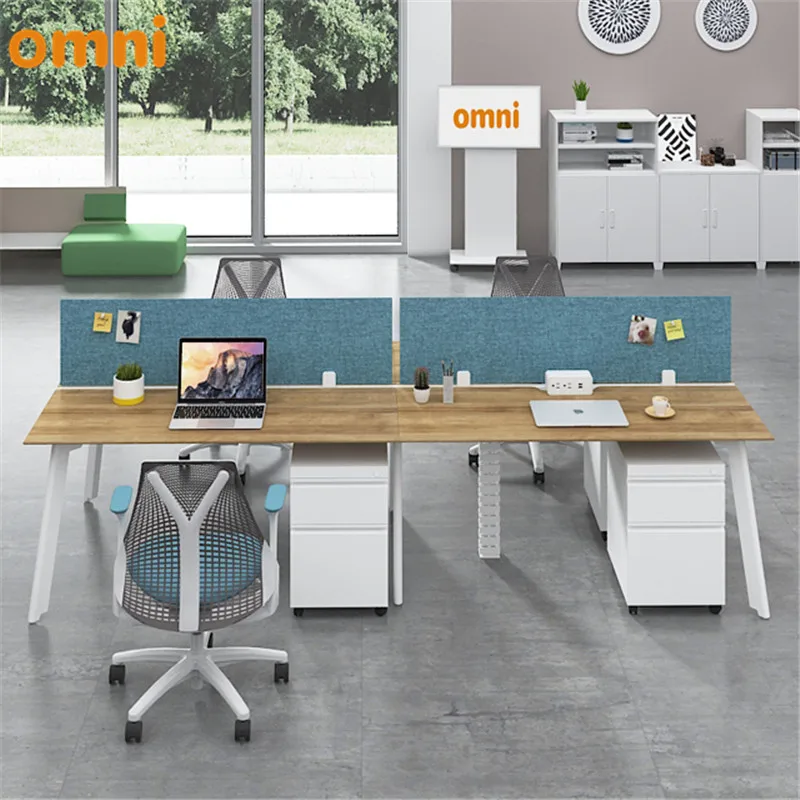 COBO Modern metal frame Expandable office furniture computer workstation desk cluster for 4 person