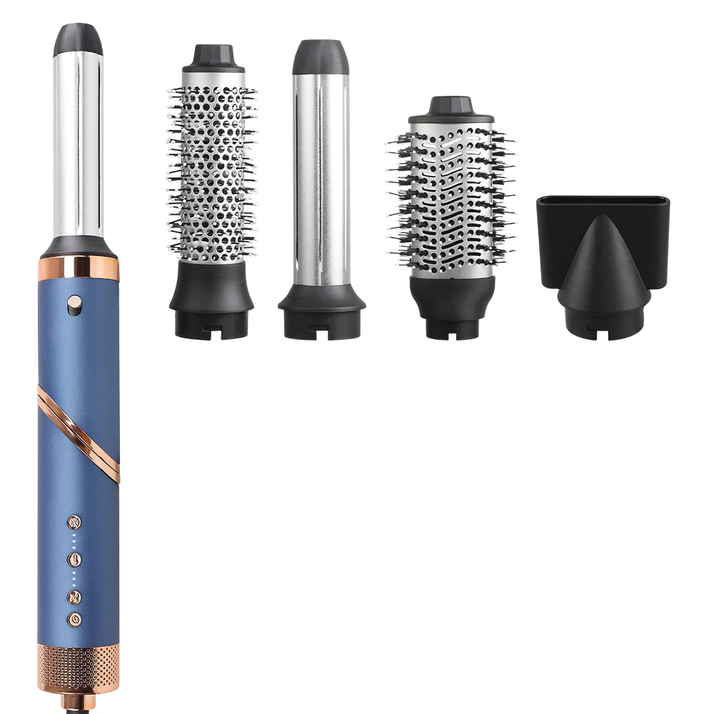 Multi One Step Hair Styler Tools Iron Curling High Speed Blow Dryer Brush Professional Salon Rotating 5 in 1 Set