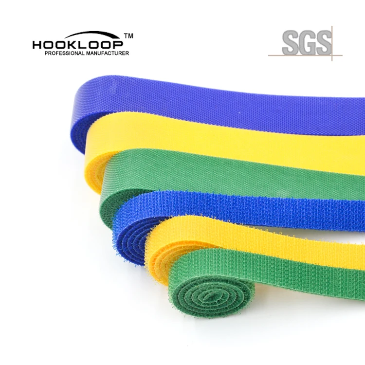 OEM/ODM 10 15 20 25 30 35 40 45 50MM Nylon Polyester Sticky Tape Industrial Strength Sew On Adhesive Hook And Loop Tape Velcroes