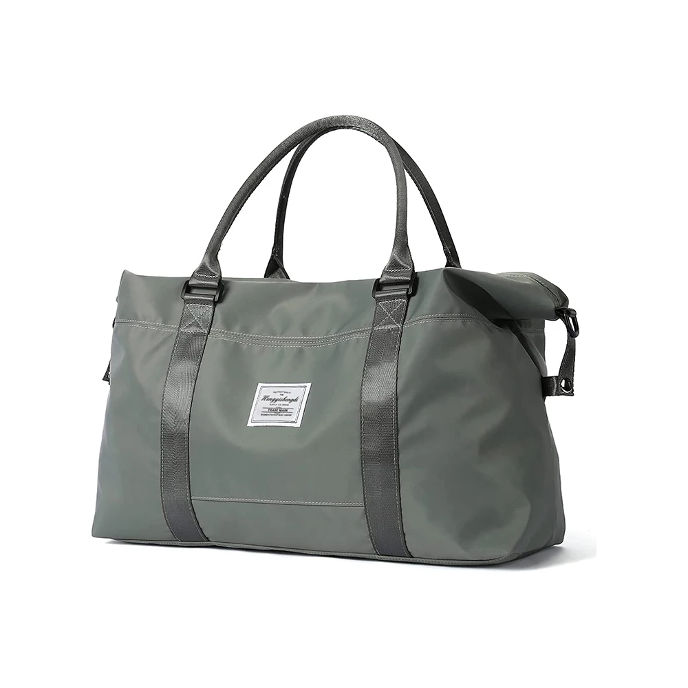 Large Capacity Oxford Travel Duffel Tote Bag Dry Wet Separation Pink Overnight Weekender Bag With Custom Logo