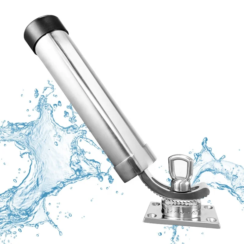 Marine hardware accessories pure hand mirror polishing simple installation 360 Adjustable Fishing Rod Holder