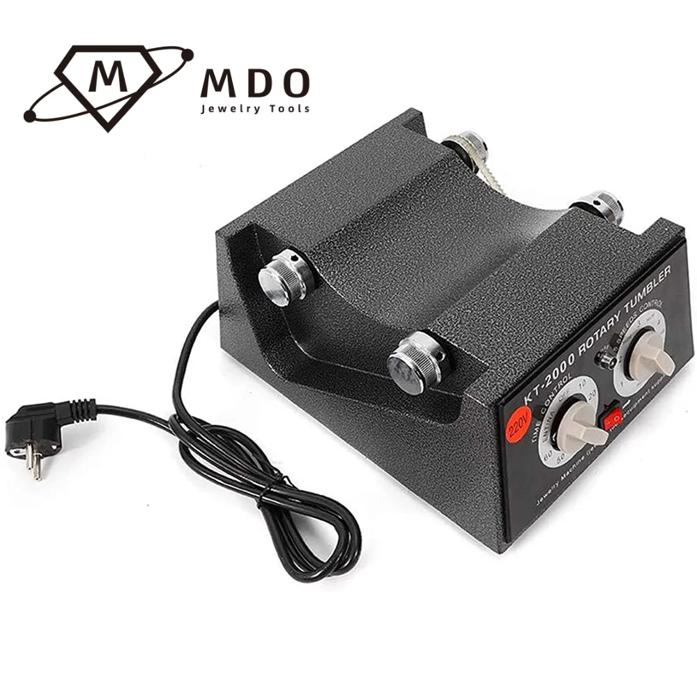 Factory Sale Kt-2000 Mini Rotary Tumbler Grinding and Polishing Machine Small Barrel Rotary Tumbler Machine Jewelry Polisher