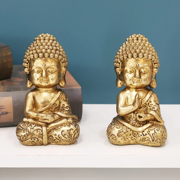 Supplier Wholesale Tabletop Small Buddha Figurines Resin Buddha Statue  For Home Decoration