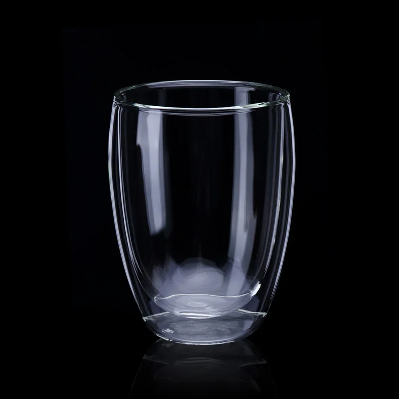 High quality high borosilicate cute  double wall tea glass cup drink cup