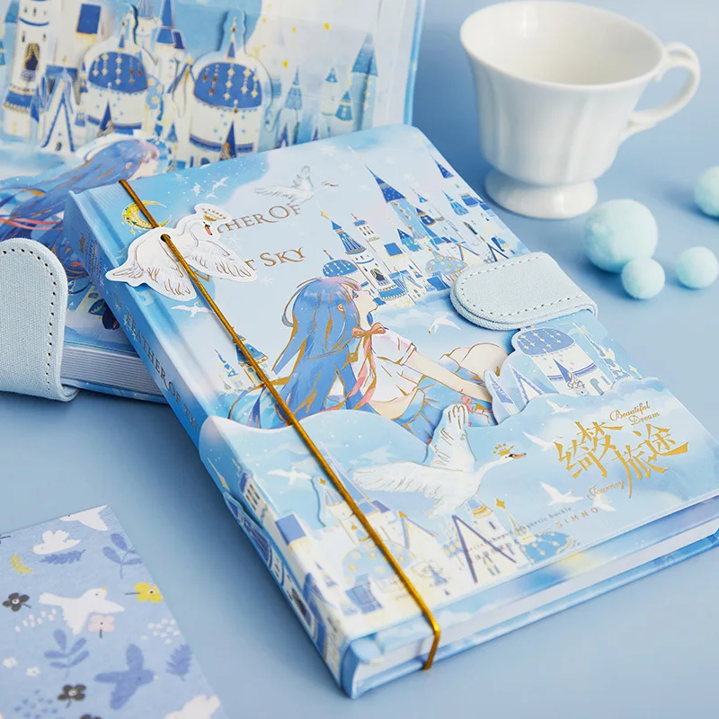 Creative cartoon color inner page magnetic buckle notebook diary notebooks