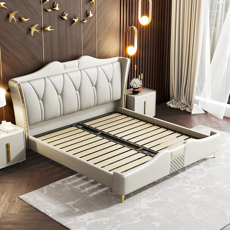 hotel bedroom furniture italian headboard king bedroom furniture designer leather light luxury beds