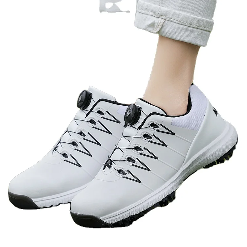 Classic Sneakers Unisex Shoes Automatic Knob Lace-up Sports Shoes with Spike Sole