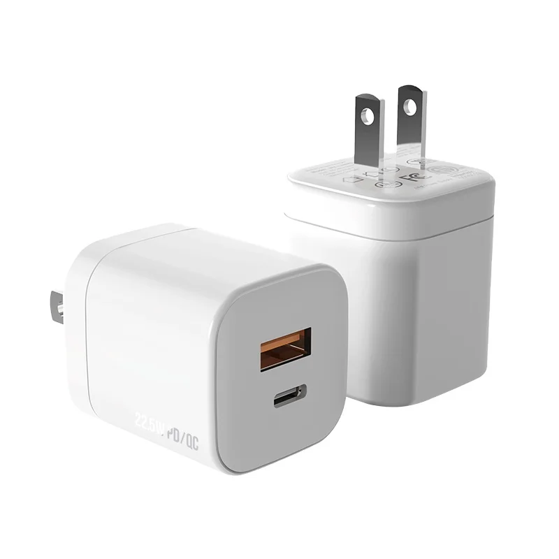 best sellers 2021 mini portable Charger  2 Ports UCB C USB A 20W PD Fast Mobile Phone PD Charger For Iphone12 13