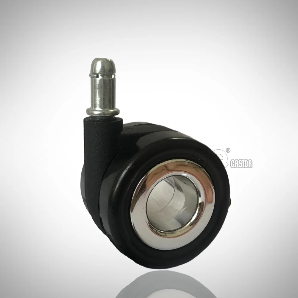 SQ Castor 63mm Stem swivel furniture lock casters Nylon/PU wheel office Pin caster wheels for gaming chair