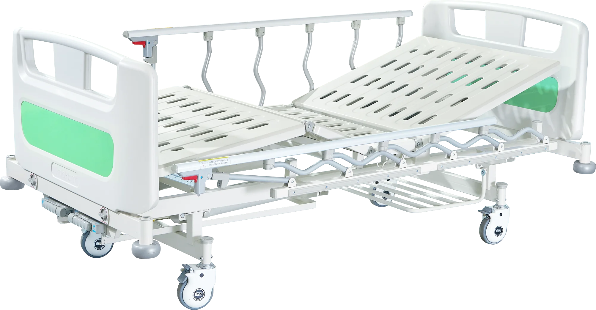 HH/BC-F-3-G-017 экономичная ручная медицинская кровать из нержавеющей стали с 2 шатунками металлический материал для больничного пациента гарантия 1 год