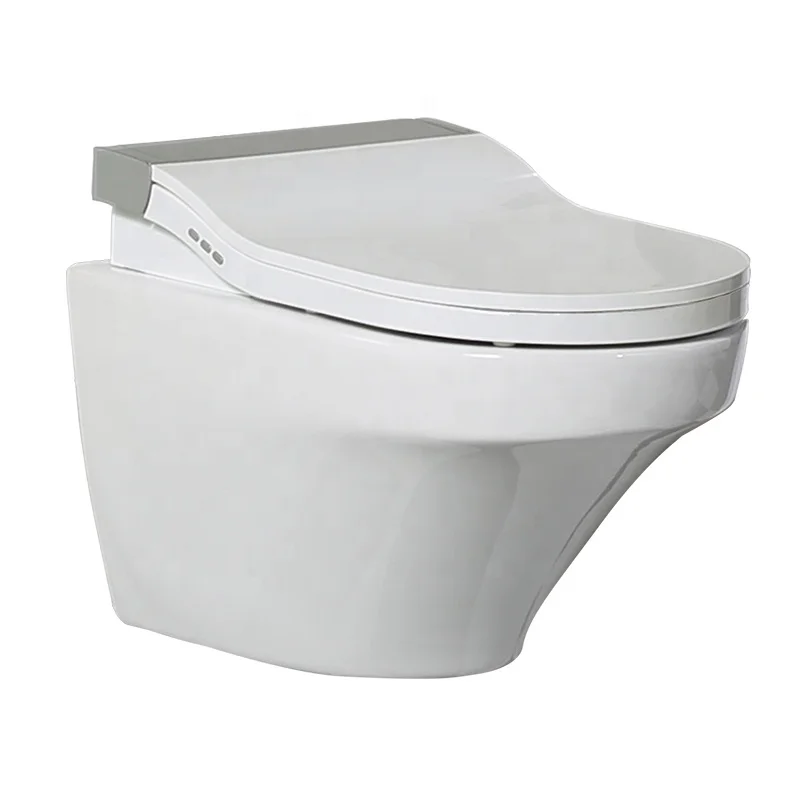Роскошный безободковый п-ловушка, сантехника, керамический умный настенный туалет с биде