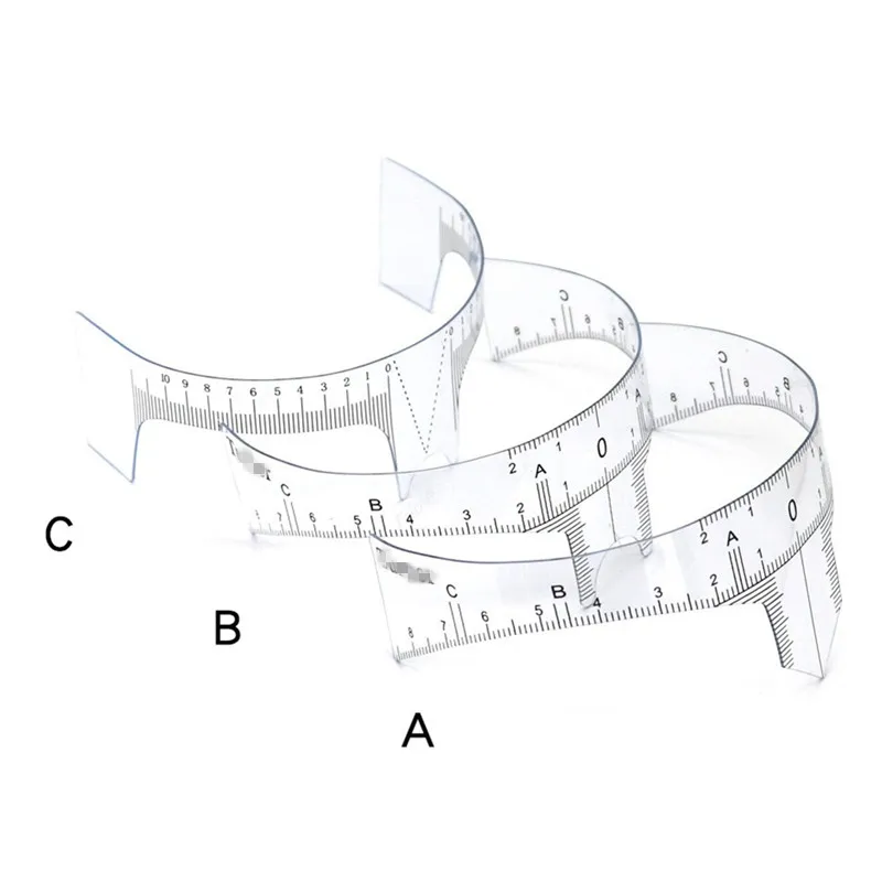 Disposable eyebrow shaping ruler for eyebrow permanent makeup measurement mark tattoo accessories for Eyebrow Embroidery
